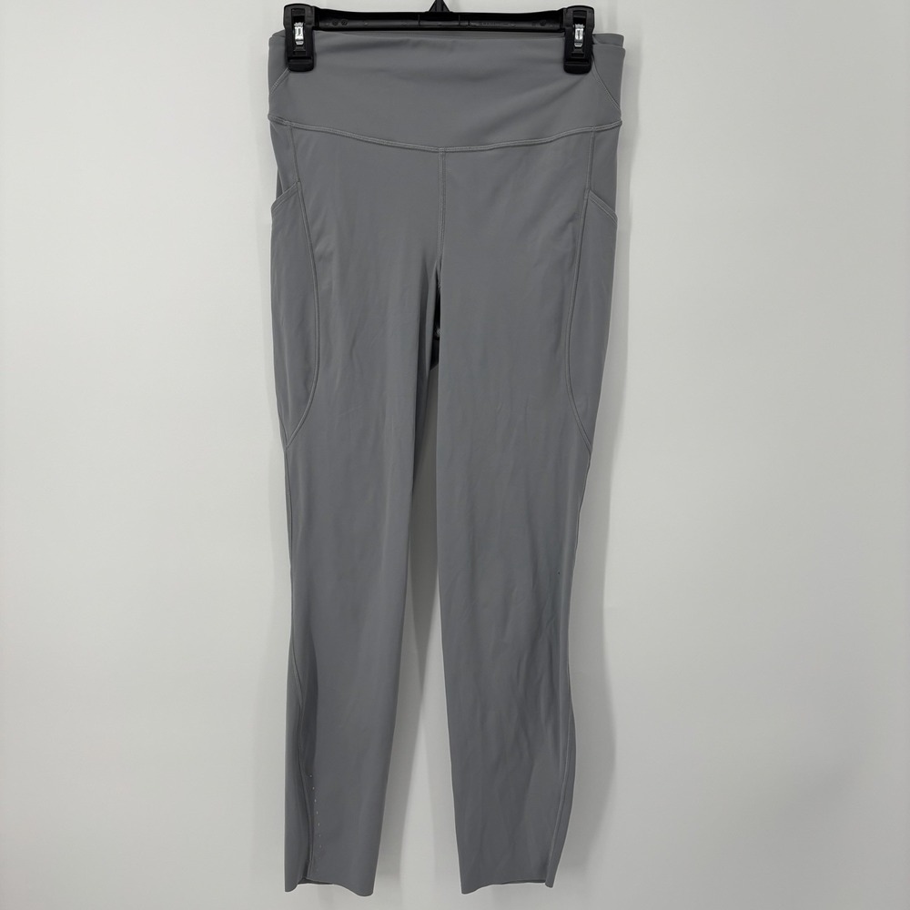 Lululemon Fast Free Leggings 25"‎ Gray Womens Size 8 Pockets Running Athletic